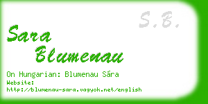 sara blumenau business card